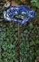 Echo Valley Illuminarie Blue Swirl Birdbath on KD Stake