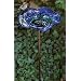 Echo Valley Illuminarie Blue Swirl Birdbath on KD Stake