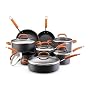 Rachael Ray Hard Anodized 14-Piece Cookware Set, Orange