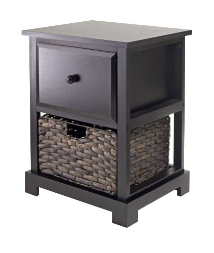 Winsome Casablanca Accent Table with Folding Basket