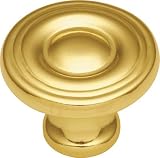 1 3/16 Dia Polished Brass Spooled Knob