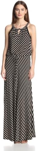 Calvin Klein Women's Stripe Keyhole-Maxi Dress