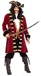 Burgundy Super Deluxe Pirate Captain Costume - Adult Small