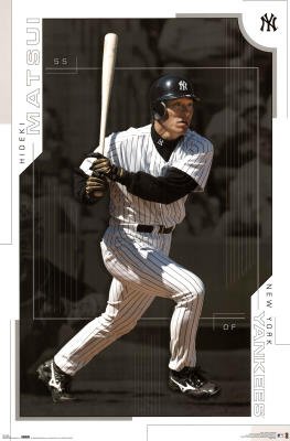 (23x34) New York Yankees Hideki Matsui Sports Poster Print