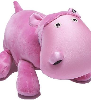 Ch&amp;Ch Stuffed dolls Zoobies Plush Pink Hippo 40*20*18cm with blanket 135*87cm , pink