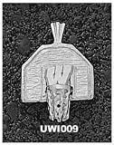 Logo Art Wisconsin Badgers Sterling Silver Backboard Pendant