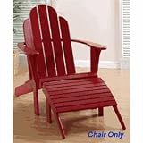 Red Outdoor Patio Woodstock Adirondack Chair