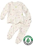 【あるこんたるこん】 オーガニック ベビー キッズ ルームウェア ベビーピンク 男の子 女の子 長袖 パジャマ (80)