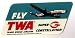航空『TWA(Trans World Airlines）』《AS20》ステッカー