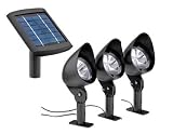 Outdoor Living : Solar Flood 7 in Lights 3 pk