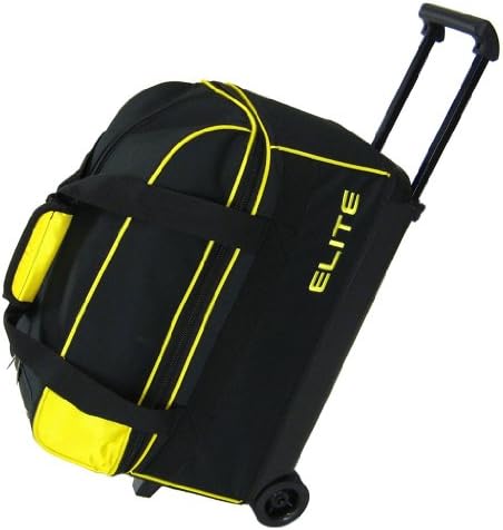 Elite Basic 2 Ball Roller Bowling Bag- Black/Yellow ()