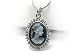 Black Crystal Frame Cameo Pendant Necklace