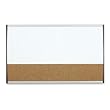 Quartet Cubicle Arc Frame Magnetic Combination Board, Bulletin and Dry-Erase Boards, 30 x 18 Inches, Aluminum Frame (ARCCB3018)