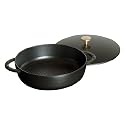 Staub 1262925 Bräter rund, mit gusseisernem Deckel, 28 cm, schwarz