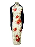 Red lily flower silk qipao, Chinese Clothing