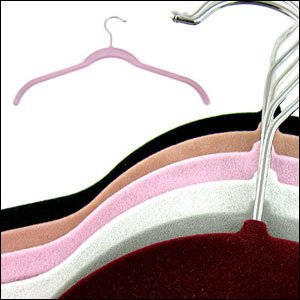 Set of 120 Mauve Pink Ultra Slim velvet Huggable Hangers Swivel Hooks Non-slip for Shirt