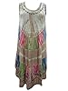 Brown Women's Tie Dye Caftan Tank Dresses Cover Up