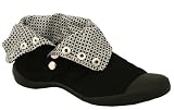 New Womens Retro Button Up Canvas Pumps Flat Ankle Shoes