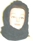 Knitted on Hand Knitting Machine Dark Navy Two Ply Chenille Finished By Hand Crochet Heavy Winter Balaclava for Women and Teens