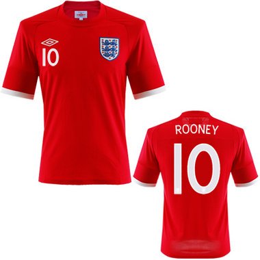 England Rooney Trikot Away 2010, Größen: 44 = L/U