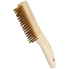 Weiler Plater's Wire Scratch Brush, Brass, Straight Wire