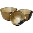 Gold Dust Set of 3 Mixing Bowls - Black