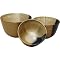 Gold Dust Set of 3 Mixing Bowls - Black