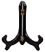 Creative Hobbies® 6 Inch Tall Black Wood Display Stand Plate Holder Easels, Deluxe Hinged ~Wholesale Box of 6 Piece