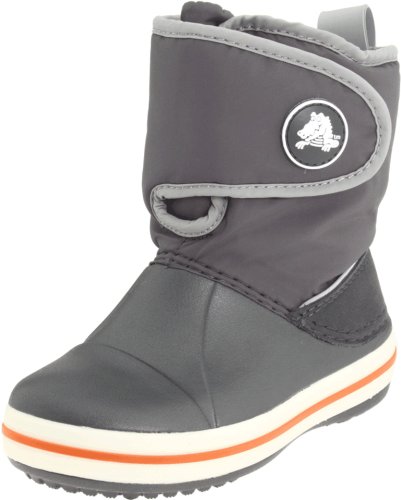 Crocs Crocband Gust Sweatshirt Lined Boot (Toddler/Little Kid),Graphite/Light Grey,12 M US Little Kid