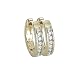 14K Yellow Gold 0.14 ct. Channel Set Diamond Hoop Earrings