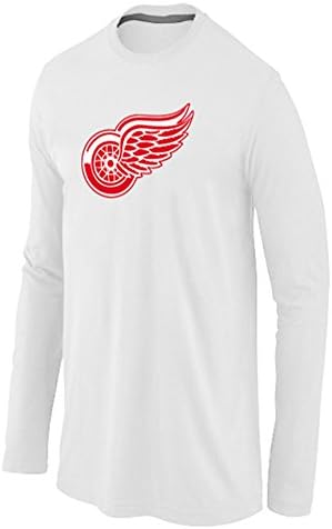 Men's NHL Detroit White Wings Logo Long Sleeve T-Shirt Size S White