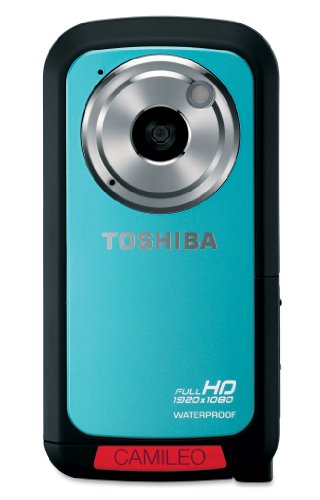 Toshiba Camileo BW10 Full-HD Camcorder (5 Megapixel, 10-fach digital Zoom, 5,1 cm (2 Zoll) Display, Wasserfest bis zu 2m, Bildstabilisator) türkis