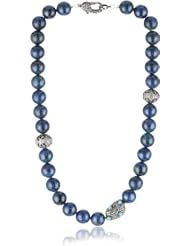 Jordan Alexander 16" Chrysolite with Turquoise and Diamond Bead Necklace