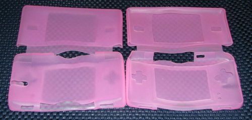 PINK Silicone Skin Case for Nintendo DS Lite / NDSL / DSL + Screen Protector stickers (2 Pack)