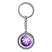 Purple Dragonfly Dragonflies Spinning Round Metal Key Chain Keychain Ring