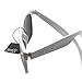 zeroUV - Hipster Fashion Flash Color Mirror Lens Horn Rimmed Style Sunglasses (White Series | Mirror)