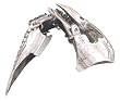 Bird Skull Pewter Finger Armor Spike Ring