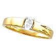 14K Yellow Gold Oval Cut Diamond Solitaire Engagement Ring - 0.25 Ct.