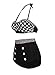 Zxzy Women's Vintage Polka Dot High Waist Bikini Swimsuit