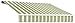 Awntech 10-Feet Galveston Semi-Cassette Left Motor with Remote Retractable Awning, 96-Inch Projection, Sage/Cream