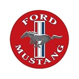 Ford Mustang Car Round Embossed Tin Sign