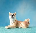 Figurine Akita Hand Painted Resin