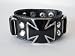 Black Iron Cross Wristband Punk Gothic Metal Rock Hard