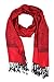 Paskmlna Paisley Jacquard Pashmina Shawl Wrap Scarf Stole (red-black018-35)