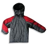 Sportier - Toddler Boys Winterweight Coat, Charcoal Grey, Wine