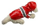 Pet Raincoats, Dog Raincoats, REFLECTA-GLOW PVC RAINCOAT in Red-XL
