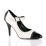 4 Inch Sexy Dress Shoes Single Sole High Heel Shoe Spectator Mary Jane Pump Shoes Black... by 