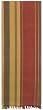 Durable Hand Woven 100% Cotton Colorful Brown and Rust Striped Table Runners 12x72 Inches Set of Two