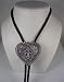 Diamondcut  Heart w/Purple Cross  Enamel Religious Bolo Tie