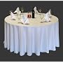New Pack of (10) 90" White Round Tablecloths Seamless 100% Heavy Woven Polyester